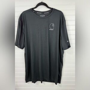 Men's Carhartt Force Sun Defender Relaxed Fit black Short Sleeve Tee. Size 2XL